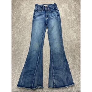BKE Jeans Womens 23x32 Billie Slim Fit High Rise Super Flare Bell Bottoms Y2K